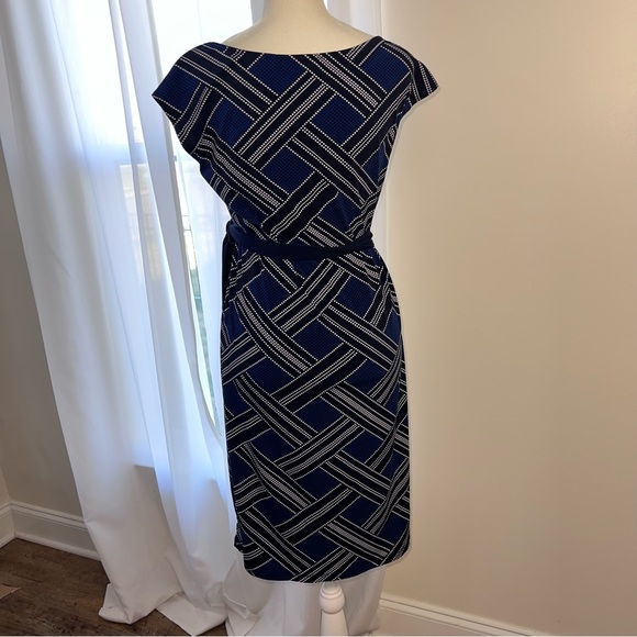 MOTHERHOOD MATERNITY cowl neck faux wrap DRESS - Picture 3 of 7